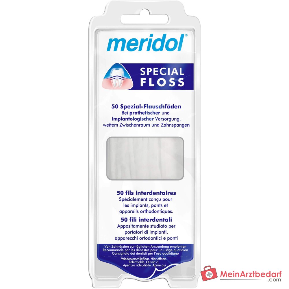 meridol special-floss Spezial-Flauschfaden, 50 Stück