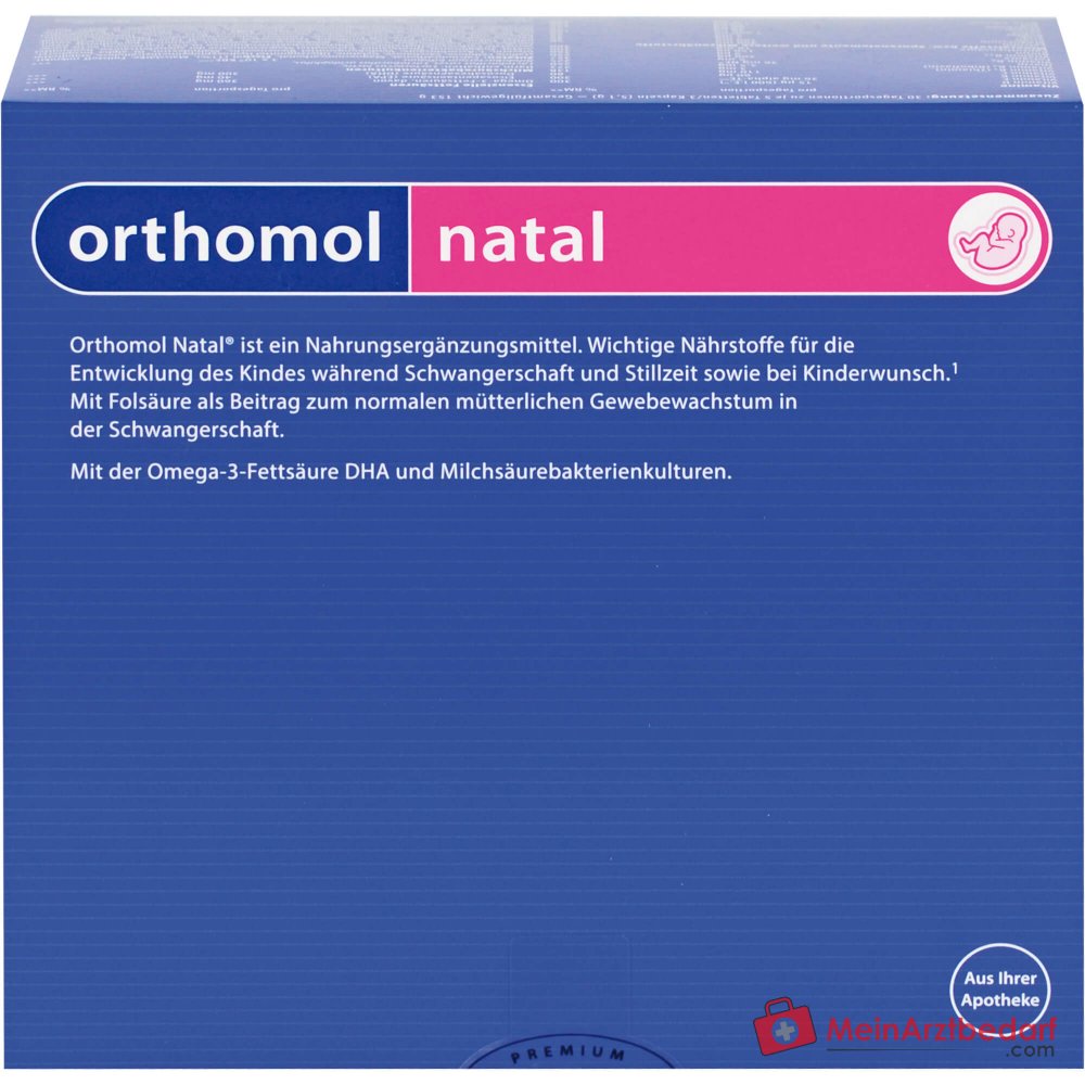 Orthomol Natal Tabletten/Kapseln Kombipackung, 30 Portionen.