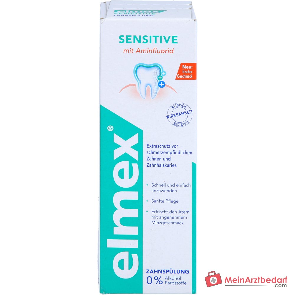 elmex Sensitive Zahnspülung Olaflur / Natriumfluorid Lösung, 100 ml.