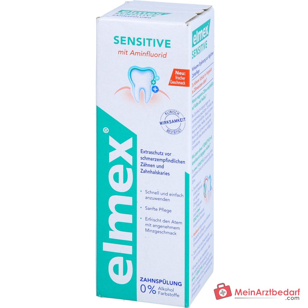 elmex Sensitive Zahnspülung Olaflur / Natriumfluorid Lösung, 100 ml.