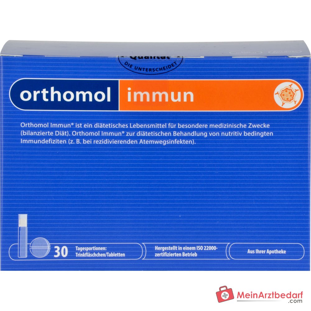 Orthomol Immun Trinkfläschchen mit Tabletten, 30 Stück.