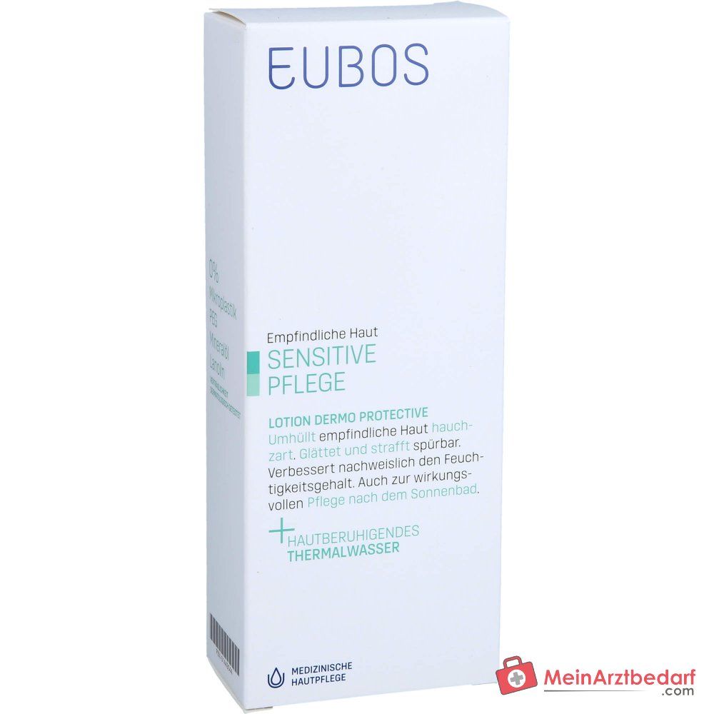 Eubos Sensitive Lotion Dermo-Protectiv Thermalwasser / Macadamiaöl / Avocadoöl / Sheabutter / Allantoin / Vitamin E Lotion, 200 ml.