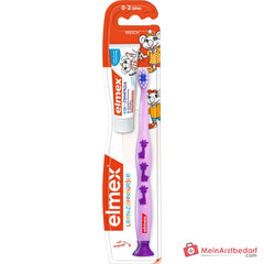 elmex Lern-Zahnbürste mit Kinder-Zahnpasta Probetube, 1 St. mit 9,4 ml.
