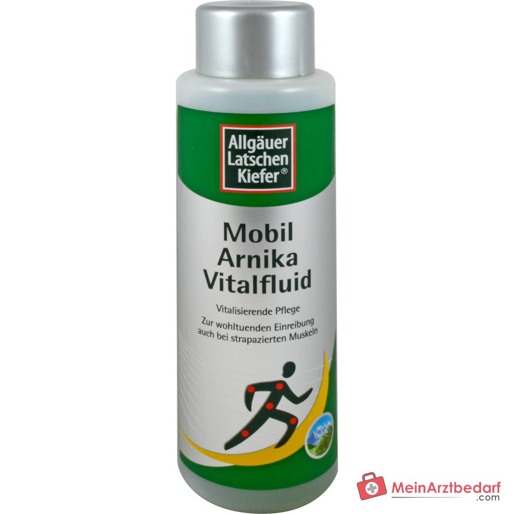 Allgäuer Latschenkiefer Arnika Vital Fluid Arnikaextrakt / Latschenkiefernöl / Menthol / Campher Körperpflege, 500 ml.