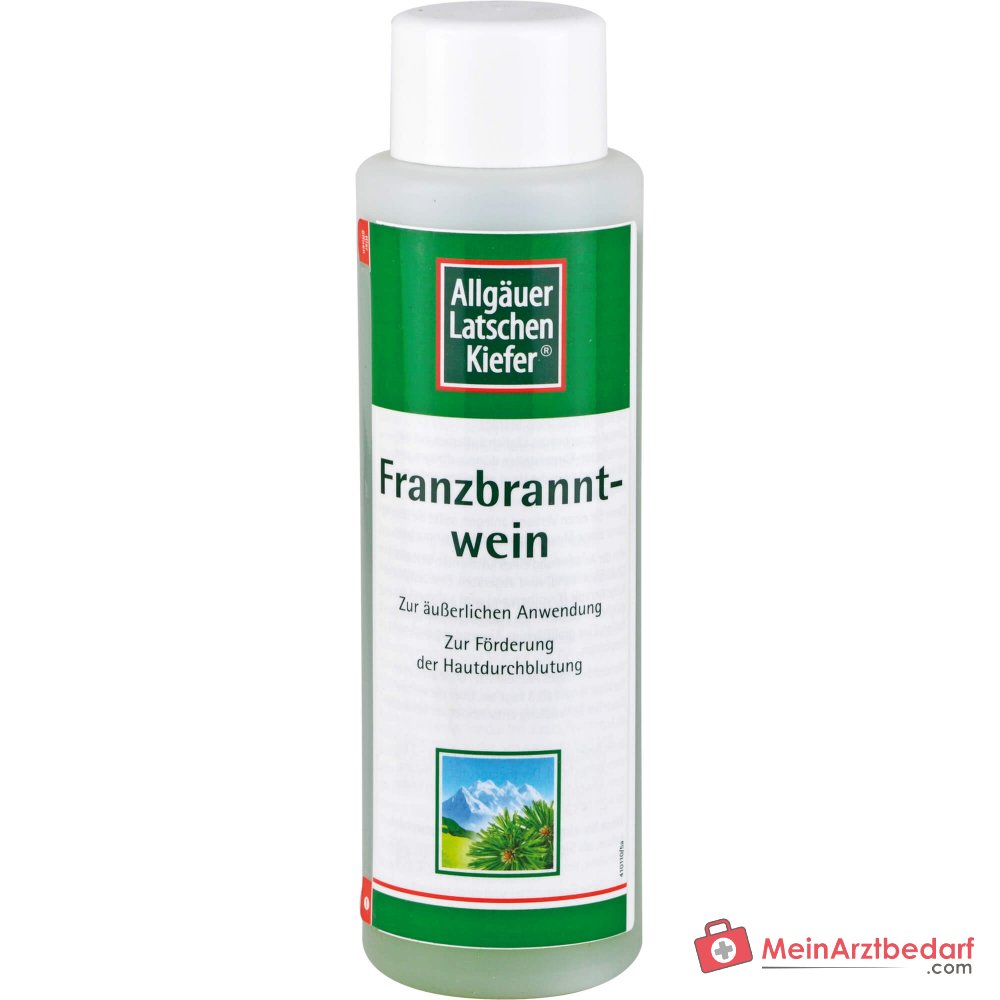 Allgäuer Latschenkiefer Franzbranntwein Latschenkiefernöl / Campher / Levomenthol Lösung, 500 ml.