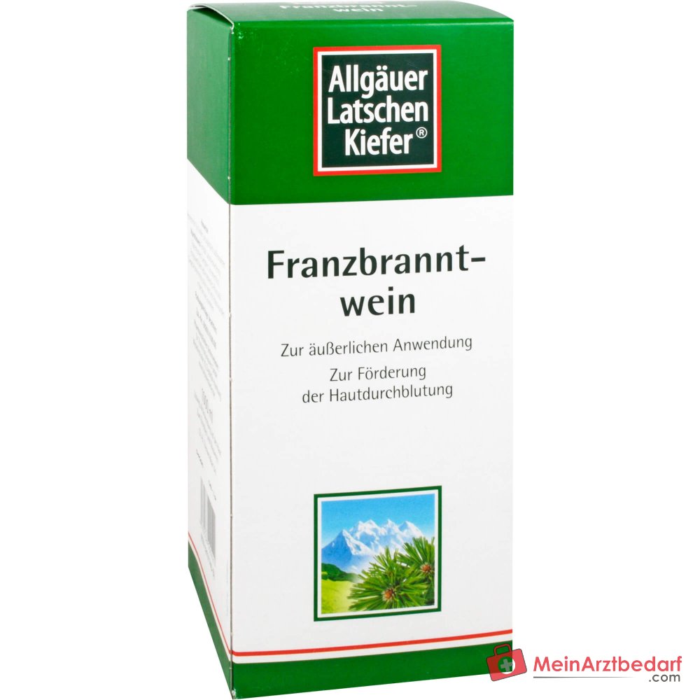 Dr. Theiss Allgäuer Latschenkiefer Franzbranntwein Latschenkiefernöl / Campher / Levomenthol Lösung, 1000 ml.