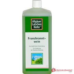 Dr. Theiss Allgäuer Latschenkiefer Franzbranntwein Latschenkiefernöl / Campher / Levomenthol Lösung, 1000 ml.