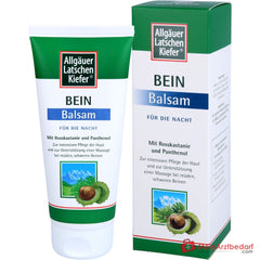 Allgäuer Latschenkiefer Bein Balsam für die Nacht Latschenkiefernöl / Rosskastanie / Panthenol Balsam, 200 ml.