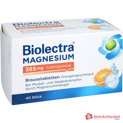 Biolectra Magnesium 365 mg fortissimum Magnesiumcarbonat / Magnesiumoxid Brausetabletten Orangengeschmack, 40 St..