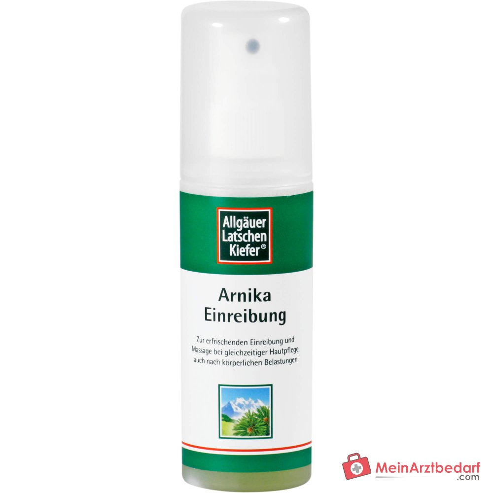 Allgäuer Latschenkiefer Arnika Einreibung mit Arnikaextrakt / Latschenkiefernöl / Rosmarinöl / Salbeiöl / Menthol / Campher Pumpspray, 100 ml.
