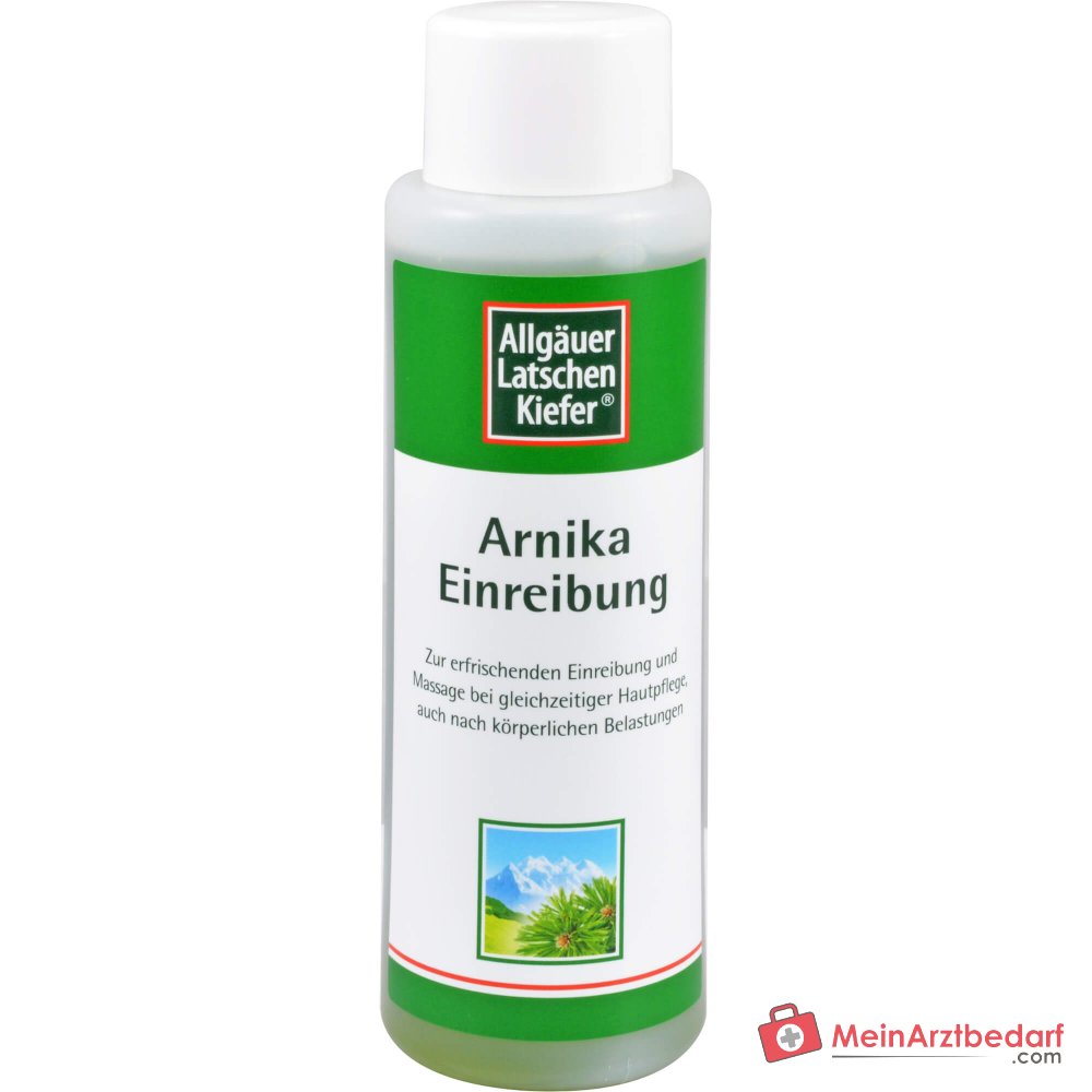 Allgäuer Latschenkiefer Arnika Einreibung Arnikaextrakt / Latschenkiefernöl / Rosmarinöl / Salbeiöl / Menthol / Campher / Panthenol Einreibung, 250 ml.