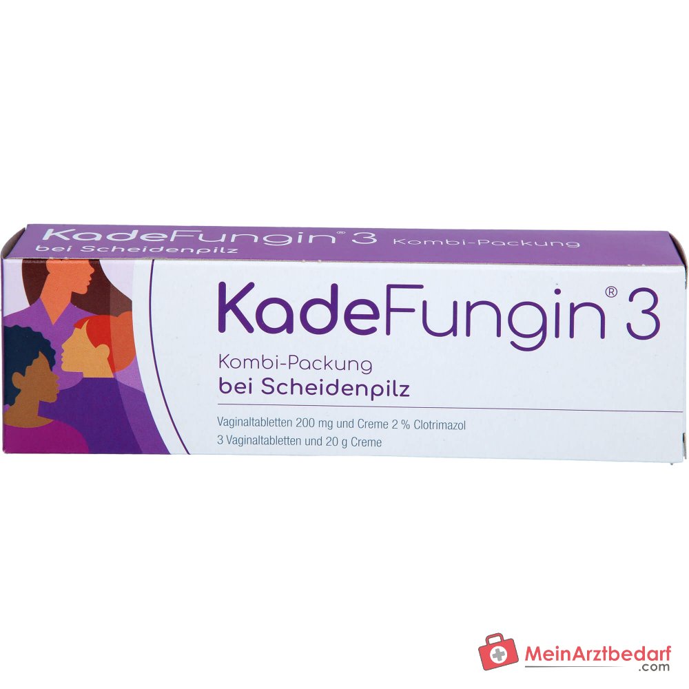 KadeFungin 3 Clotrimazol Vaginaltabletten 200 mg und Creme 2%, Kombipackung.