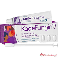 KadeFungin 3 Clotrimazol Vaginaltabletten 200 mg und Creme 2%, Kombipackung.