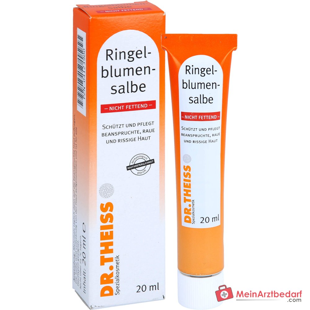 Dr. Theiss Ringelblumen-Salbe nicht fettend Calendula Officinalis Extract Salbe, 20 ml.