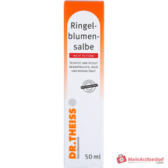 Dr. Theiss Ringelblumen-Salbe nicht fettend Calendula Officinalis Extrakt Salbe, 50 ml.