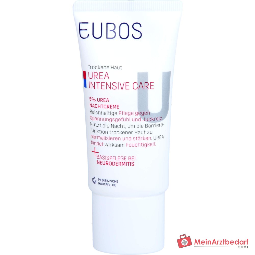 Eubos Trockene Haut Urea 5% Urea / Glycerin / Lactat Nachtcreme, 50 ml.