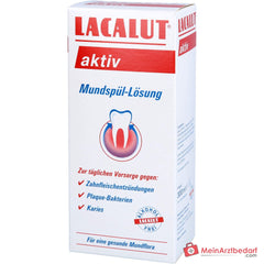 Lacalut Aktiv Olaflur / Chlorhexidin Digluconat / Aluminiumlaktat / Zinksulfat Mundspül-Lösung, 300 ml.