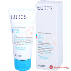 Eubos Kinder Haut Ruhe Nachtkerzenöl / Panthenol / Bisabolol / Allantoin / Johanniskraut-Extrakt Creme, 50 ml.