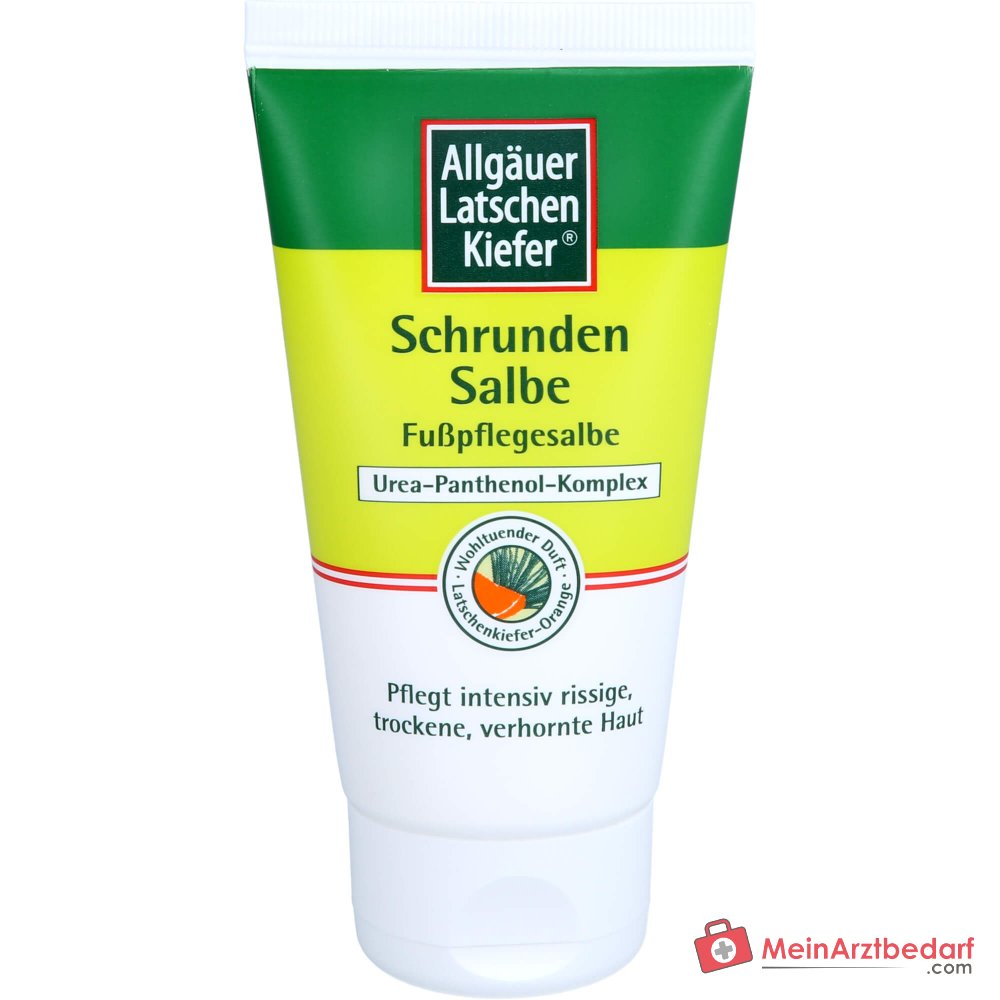 Allgäuer Latschenkiefer Schrunden Salbe Latschenkiefernöl / Urea / Rosskastanie / Hamamelis Salbe, 75 ml.
