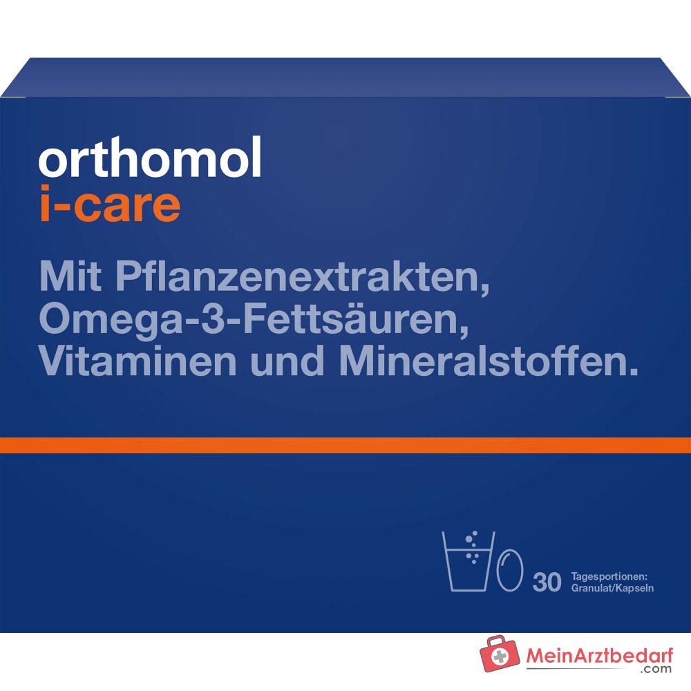 Orthomol i-Care Granulat und Kapseln, 30 Tagesportionen.