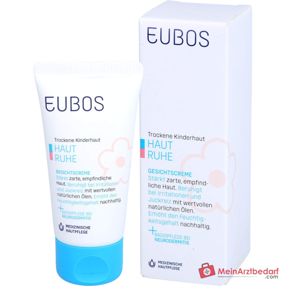 Eubos Haut Ruhe Nachtkerzenöl / Echiumöl / Vitamin E / Panthenol / Cardiospermum halicacabum-Extrakt Gesichtscreme, 30 ml.