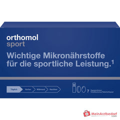 Orthomol Sport Trinkfläschchen mit Tablette und Kapsel, 7 Stück.