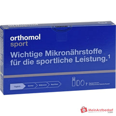 Orthomol Sport Trinkfläschchen mit Tablette und Kapsel, 7 Stück.