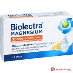 Biolectra Magnesium 365 mg fortissimum Magnesiumcarbonat / Magnesiumoxid Brausetabletten Zitronengeschmack, 20 St..
