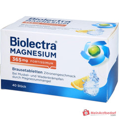 Biolectra Magnesium 365 mg fortissimum Magnesiumcarbonat / Magnesiumoxid Brausetabletten Zitronengeschmack, 40 St..