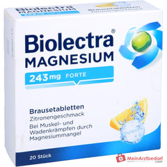 Biolectra Magnesium 243 mg forte Magnesiumoxid Brausetabletten Zitronengeschmack, 20 St..