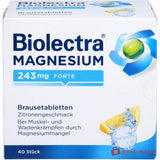 Biolectra Magnesium 243 mg forte Magnesiumoxid Brausetabletten Zitronengeschmack, 40 St..
