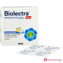 Biolectra Magnesium 243 mg forte Magnesiumoxid Brausetabletten Zitronengeschmack, 40 St..