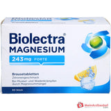 Biolectra Magnesium 243 mg forte Magnesiumoxid Brausetabletten Zitronengeschmack, 60 St..