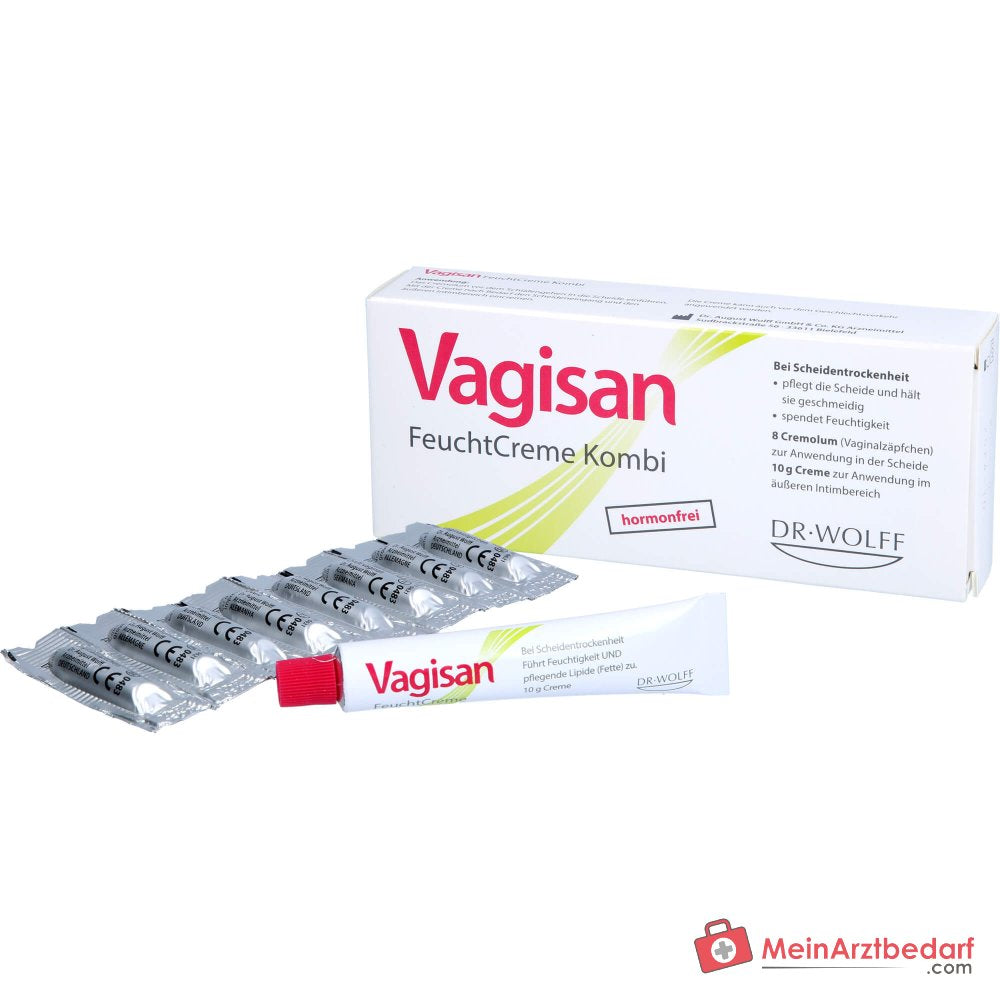 Vagisan FeuchtCreme Kombi Vaginalzäpfchen und Creme, 8 Ovula + 10 g.