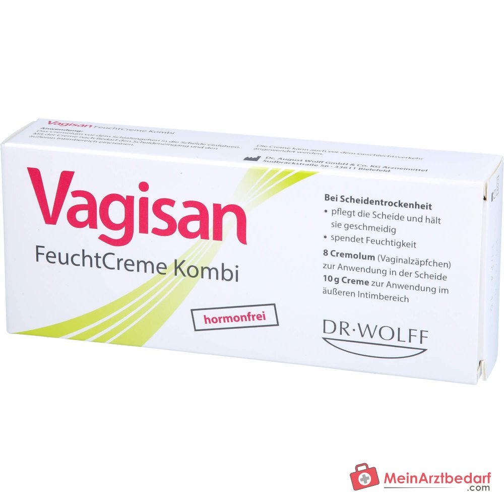Vagisan FeuchtCreme Kombi Vaginalzäpfchen und Creme, 8 Ovula + 10 g.