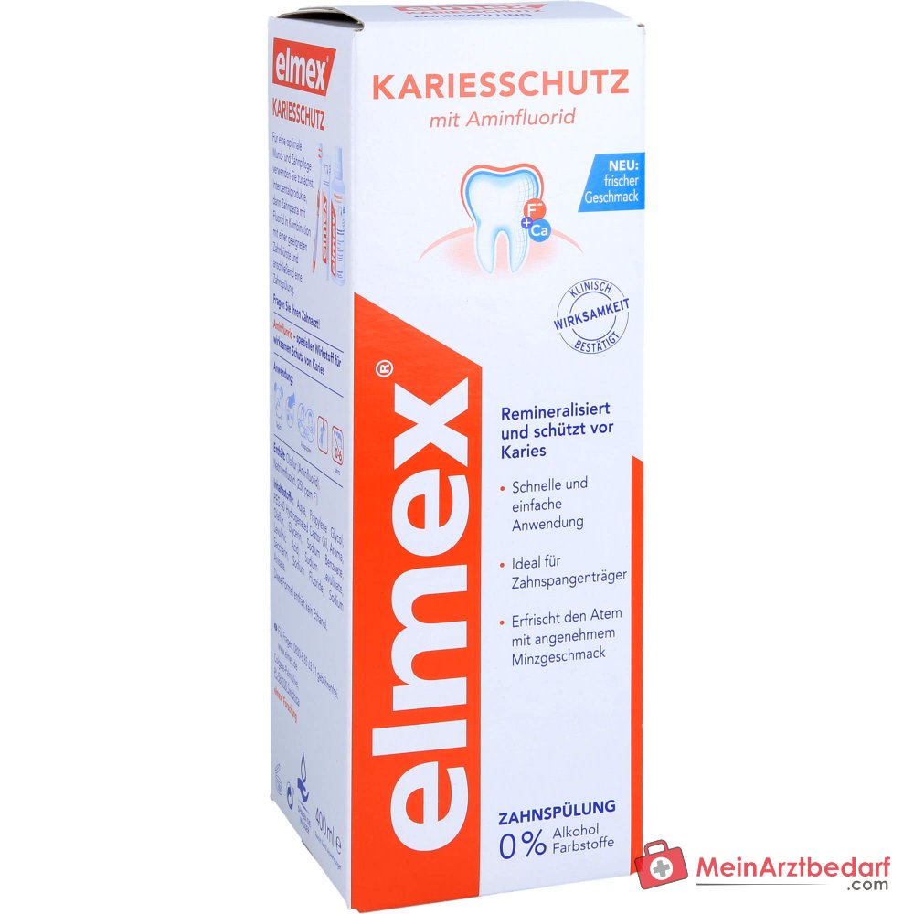 elmex Kariesschutz Aminfluorid Zahnspülung, 400 ml.