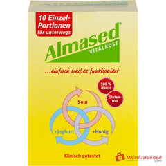 Almased Vitalkost Sojaeiweiß / Bienenhonig / Magermilch-Joghurt Pulver Portionsbeutel, 10 x 50 g.