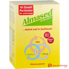 Almased Vitalkost Sojaeiweiß / Bienenhonig / Magermilch-Joghurt Pulver Portionsbeutel, 10 x 50 g.