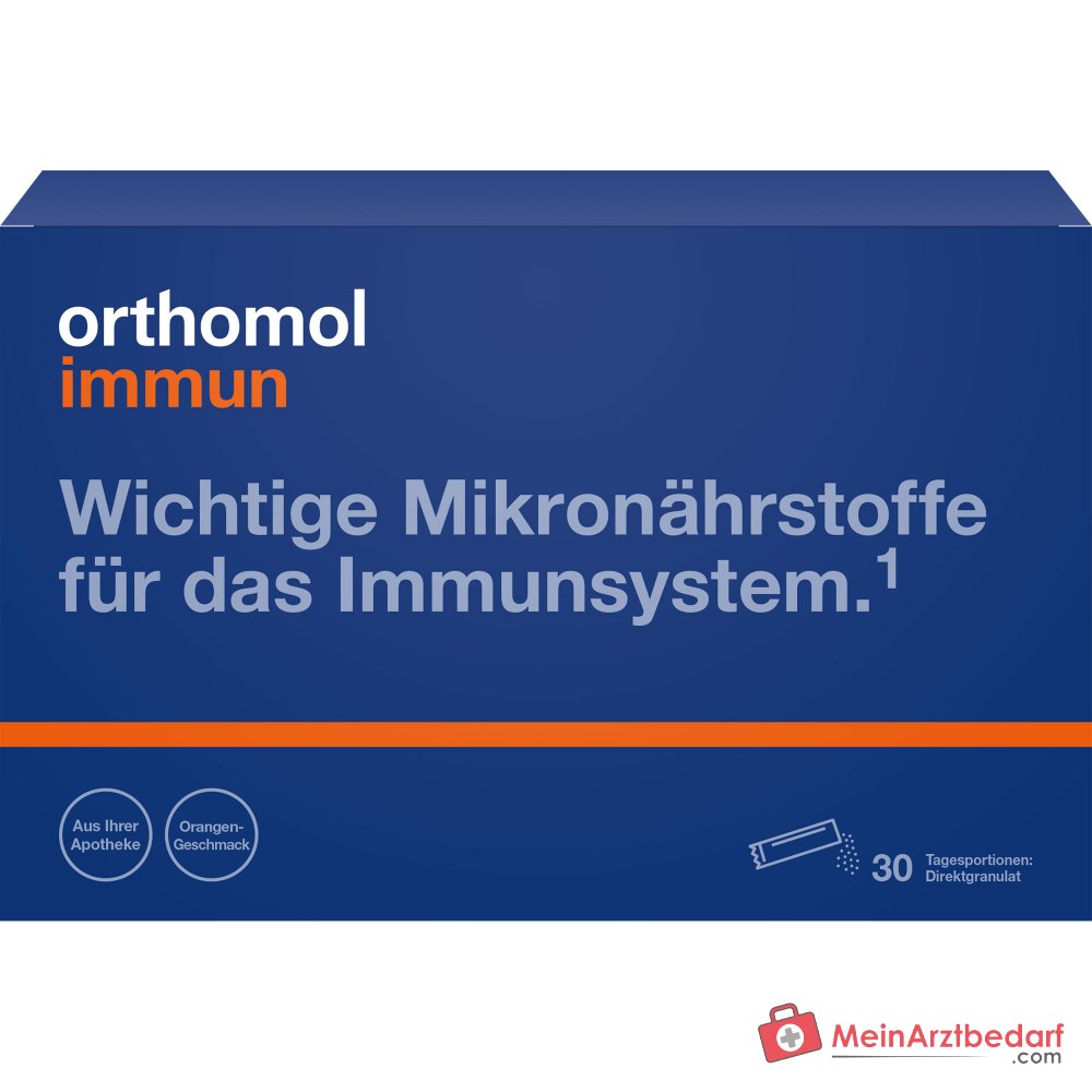 Orthomol Immun Direktgranulat Orange, 30 Stück.