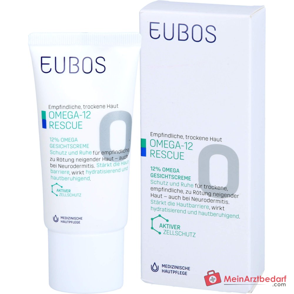 Eubos Omega-12 Rescue 12% Omega Crema Facial, 50 ml