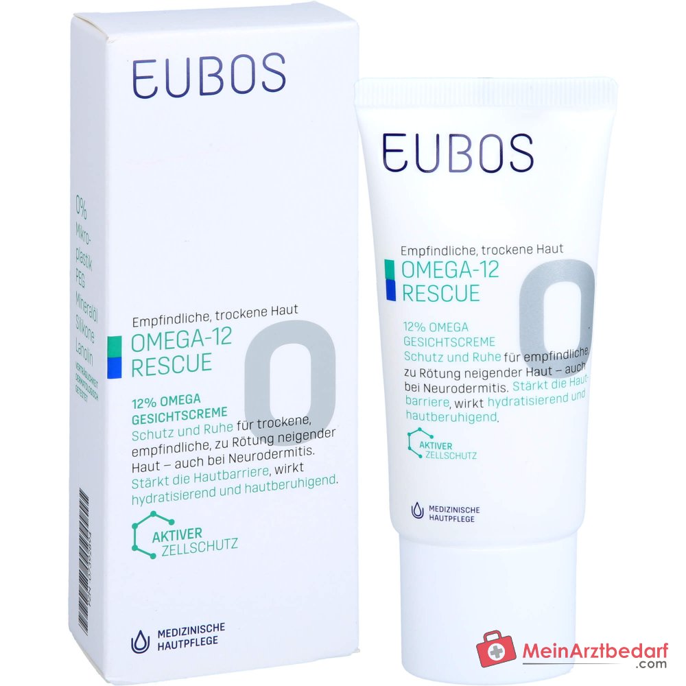 Eubos Omega-12 Rescue 12% Omega Crema Facial, 50 ml