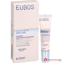 Eubos Anti Age Hyaluron Augen Kontur Cremeserum Hyaluronsäure / Silanol / Matrixyl / Liftonin / Cupuacu-Butter / Shea-Butter Creme, 15 ml.