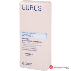 Eubos Anti Age Hyaluron Augen Kontur Cremeserum Hyaluronsäure / Silanol / Matrixyl / Liftonin / Cupuacu-Butter / Shea-Butter Creme, 15 ml.