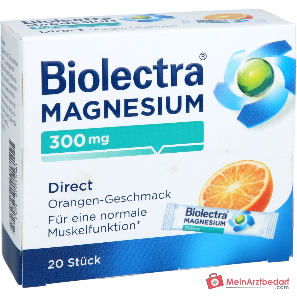 Biolectra Magnesium Direct Magnesiumoxid Direktgranulat Orange, 20 Sticks.