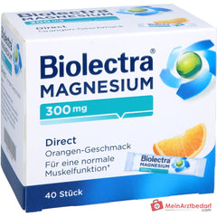Biolectra Magnesium Direct Orange Magnesiumoxid Direktgranulat, 40 Sticks.