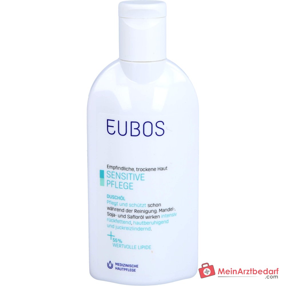 Eubos Sensitive Duschöl F Mandelöl / Sojaöl / Safloröl Duschöl, 200 ml.