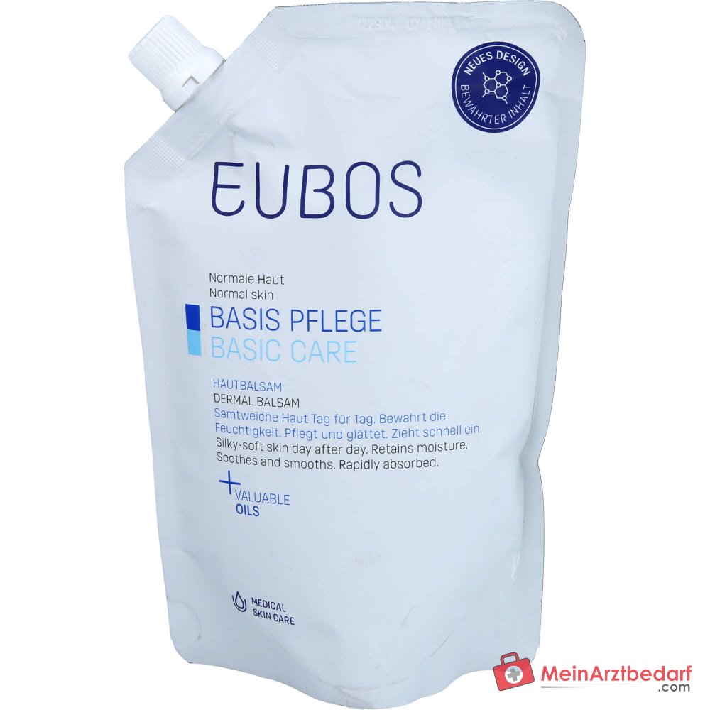 Eubos Hautbalsam Panthenol / Allantoin / Vitamin E / Jojobaöl Balsam Nachfüllbeutel, 400 ml.
