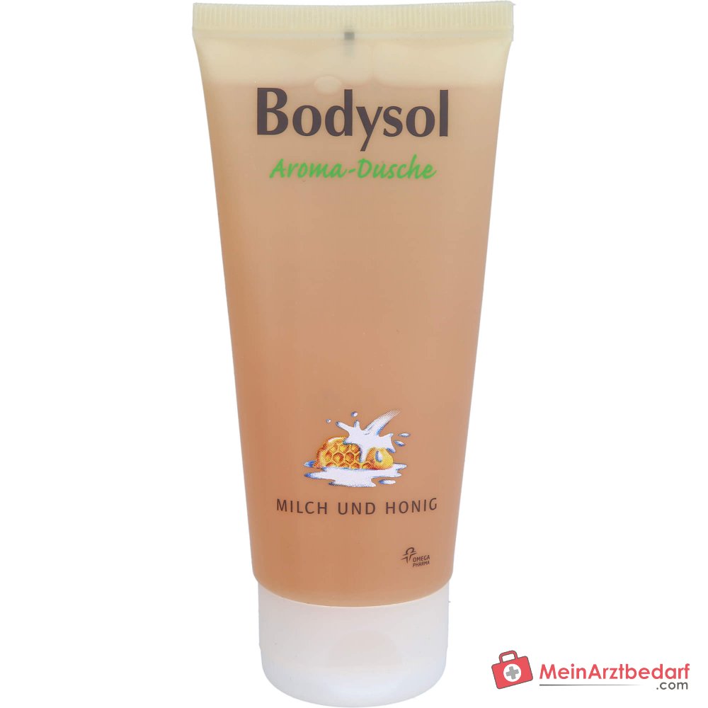 Bodysol Aroma-Dusche Milch und Honig Duschgel mit Panthenol, 100 ml.