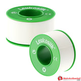 Leukosilk Fixierpflaster 2,5 cm x 5 m mit Schutzring, 12 Rollen.