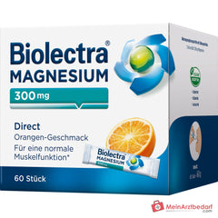 Biolectra Magnesium Direct Orange Magnesiumoxid Direktgranulat, 60 Sticks.